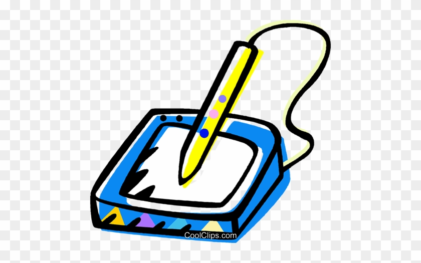 Digitizing Tablet With Pen Royalty Free Vector Clip - Digitizing Tablet With Pen Royalty Free Vector Clip #1378676