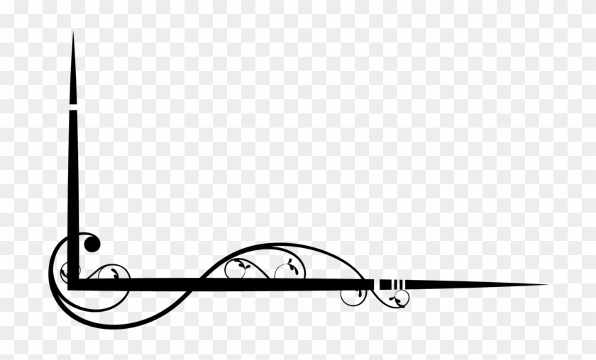 Victorian,art - Corner Line Border Png #1378952