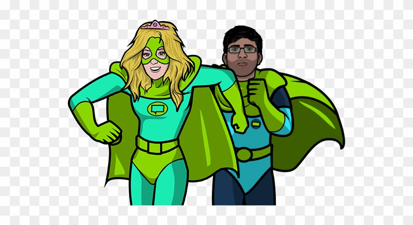 Two Superheroes Running - Blog #1380090