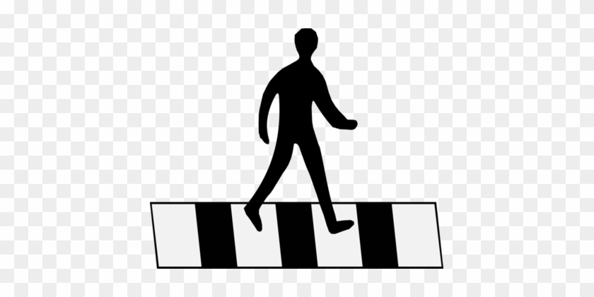 Zebra Crossing Pedestrian Crossing Computer Icons Traffic - Clip Art Of Zebra Crossing #1380154
