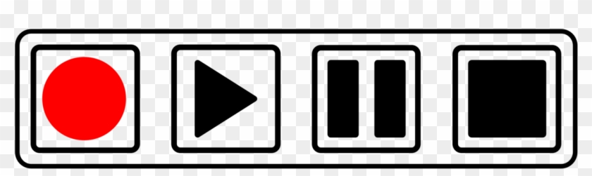 Computer Icons Button Cassette Deck Media Player Tape - Play Pause Record Icons #1380436