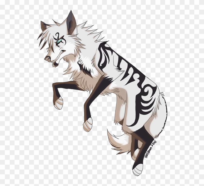 Svg Free Sled Drawing Anime - Anime Wolf Animal #1380913