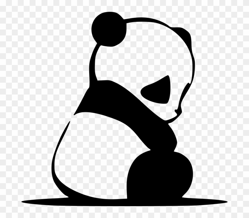 Imagem De Pessoa Triste - Panda Black And White Drawing #1381542