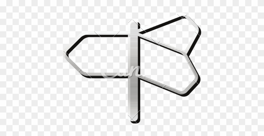 Metallic Icon Road Sign Post - Metallic Icon Road Sign Post #1381603