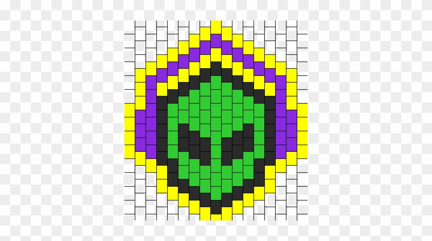 Rave Headphone Alien Bead Pattern Peyote Bead Patterns - Perler Beads Raver Patterns #1382321