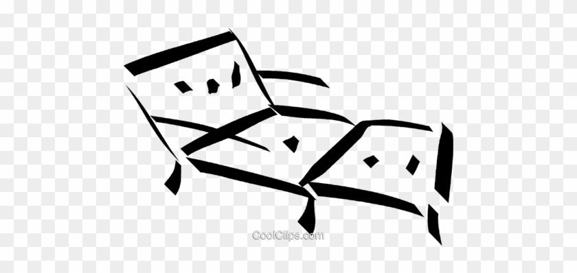 Lawn Chair Royalty Free Vector Clip Art Illustration - Lawn Chair Royalty Free Vector Clip Art Illustration #1382324