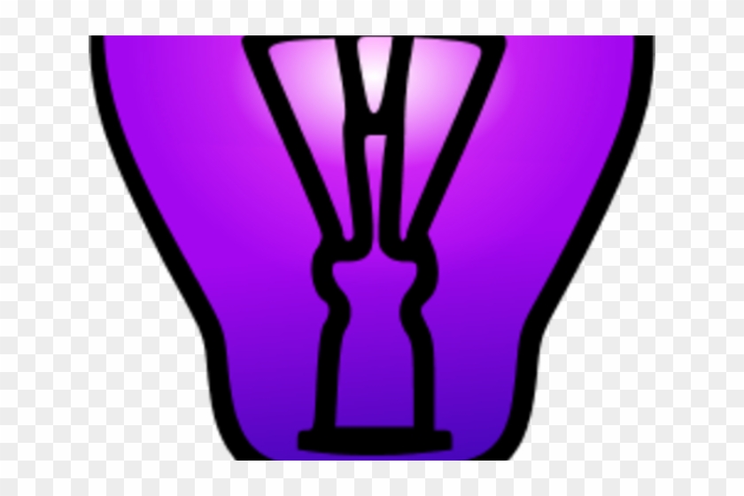 Light Bulb Clipart Purple - Fluorescent Light Bulb Clip Art #1384026