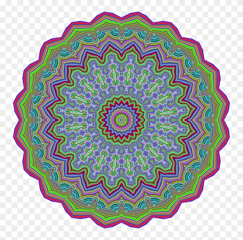 Symmetry Kaleidoscope Organism Point Doily - Brain Neuroimaging #1384301