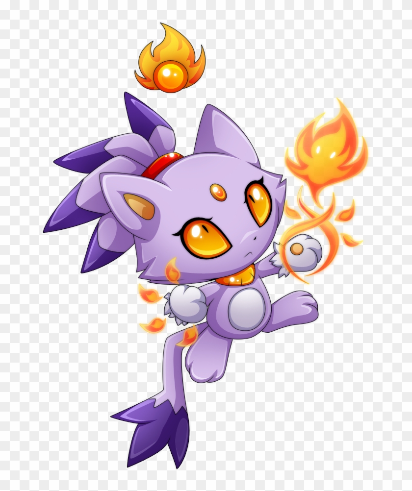 Chao Blaze By Extra-fenix On Deviantart - Blaze The Cat Chao #1384618