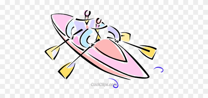 Two Men In A Kayak Royalty Free Vector Clip Art Illustration - Two Men In A Kayak Royalty Free Vector Clip Art Illustration #1384656