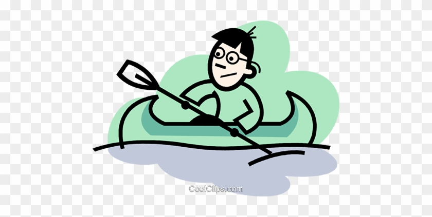 Canoeing Royalty Free Vector Clip Art Illustration - Clip Art #1384669