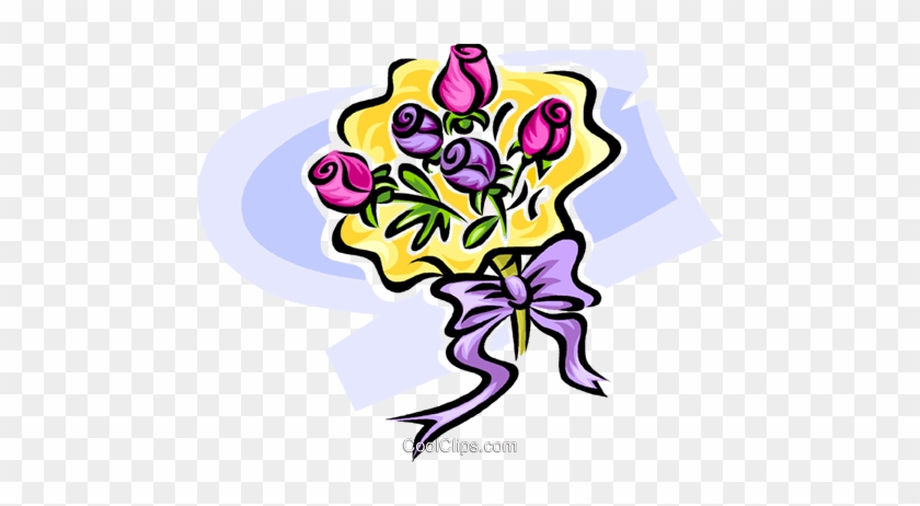 Wedding Bouquet Royalty Free Vector Clip Art Illustration - Wedding Bouquet Royalty Free Vector Clip Art Illustration #1384939