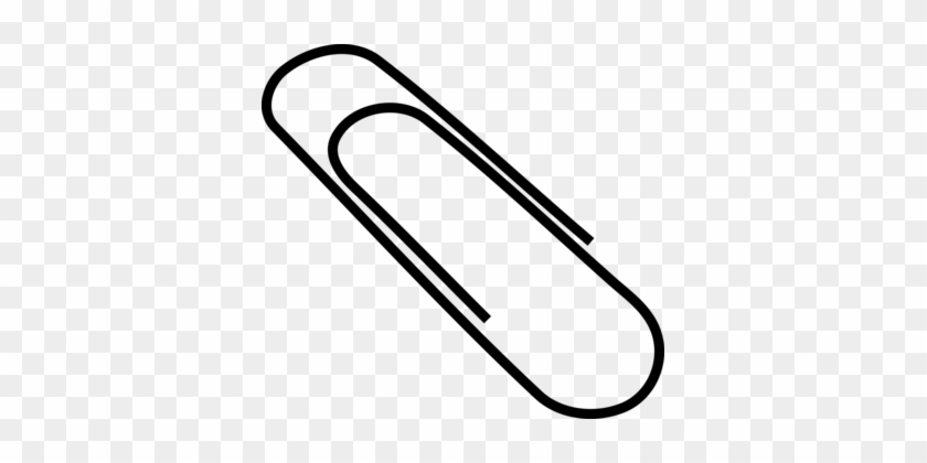 Paper Clip Download Document Pens - Paper Clip Clipart Black And White #1385224