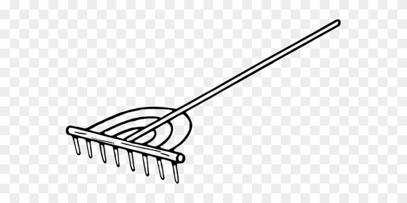 Drawing Rake Line Art Garden Computer Icons - Rake Clip Art Black And White #1385640