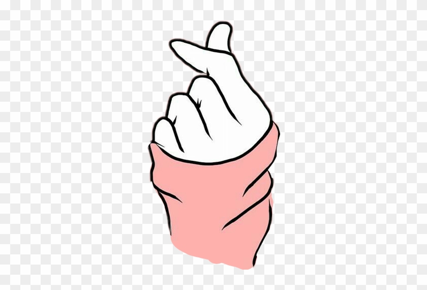Finger Heart Png Banner Transparent Download - Sign Of Love In Korea #1386455