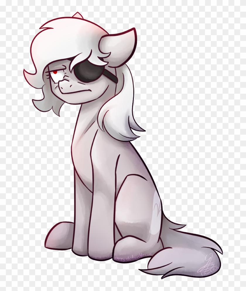 Chirpy-chi, Earth Pony, Eyepatch, Female, Grumpy, Mare, - Cartoon #1387069