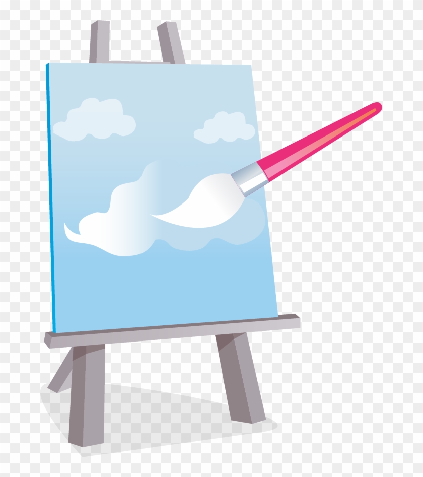 Canvas Painting Easel Clip Art - Canvas Painting Easel Clip Art #216354