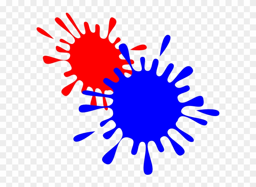 Ink Splash With Drops Clip Art - Cartoon Splash #216598