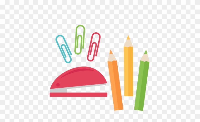School Supply Set Svg Scrapbook Cut File Cute Clipart - School Supplies Clipart Png #218215