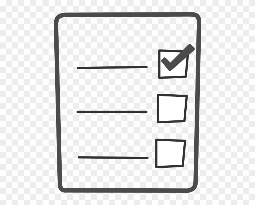 Gray Checklist Clip Art - Black And White Checklist #218580