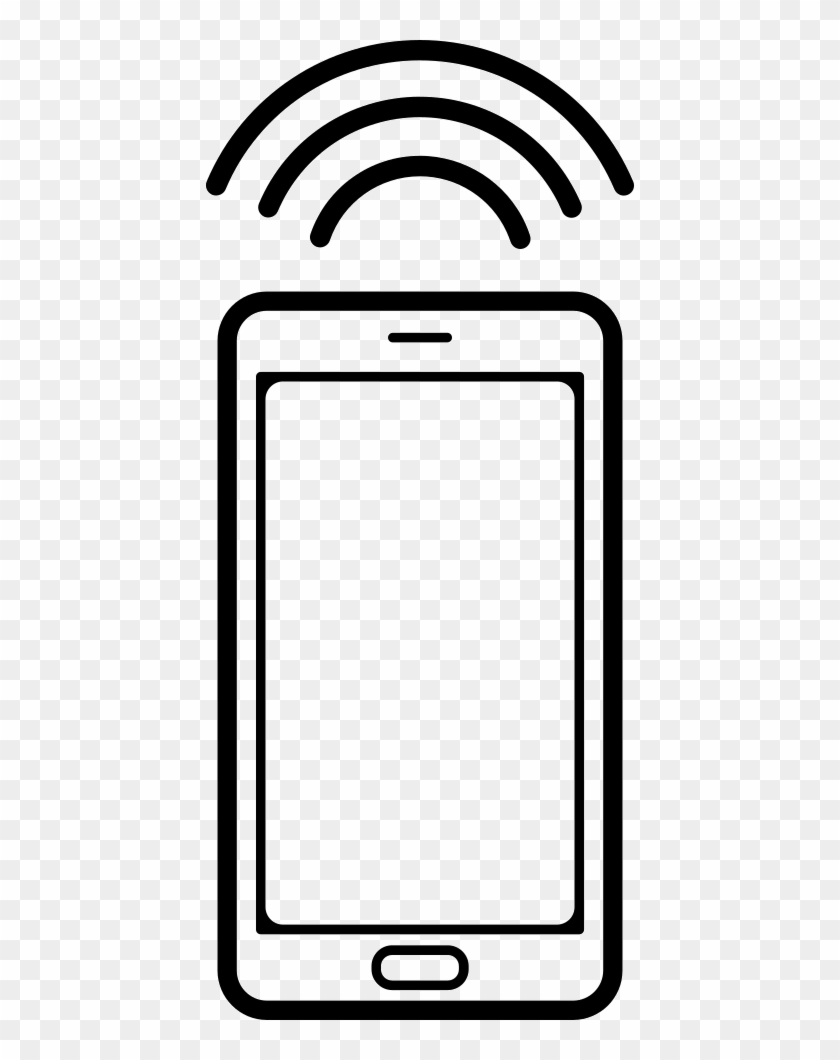 Mobile Phone With Connection Signal Comments - Connected Mobile Png #219038