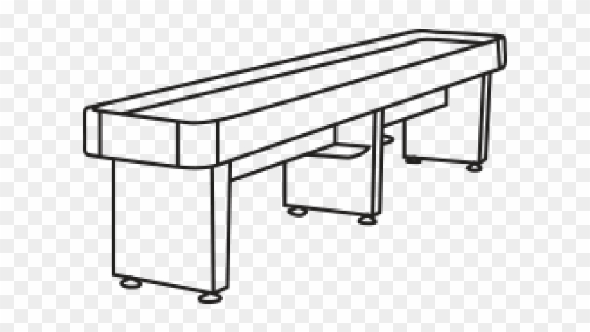 Outdoor Clipart Shuffleboard - Shuffleboard Black And White #1388014