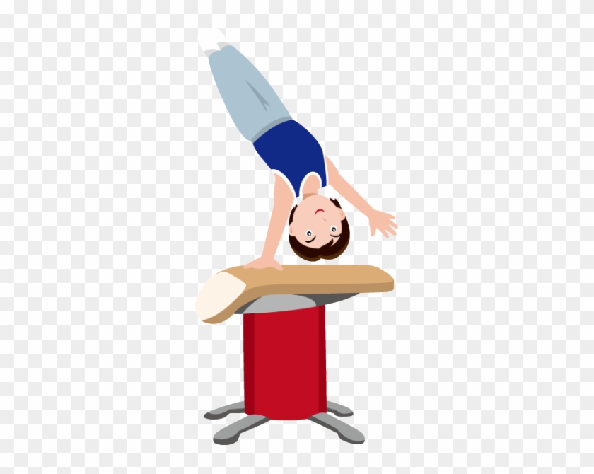 Boy Gymnast - Gymnastics Vault Clip Art #1388197