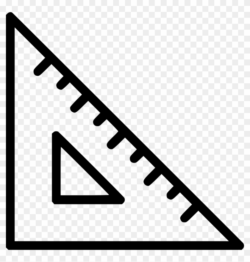 Rule Scale Measure Tool - Triangle Ruler Icon #1388648