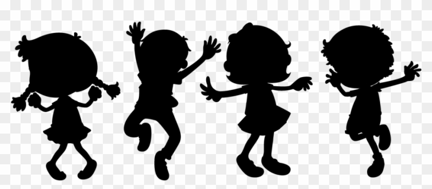 Kids Silhouette Png - Cartoon Kids #1388954
