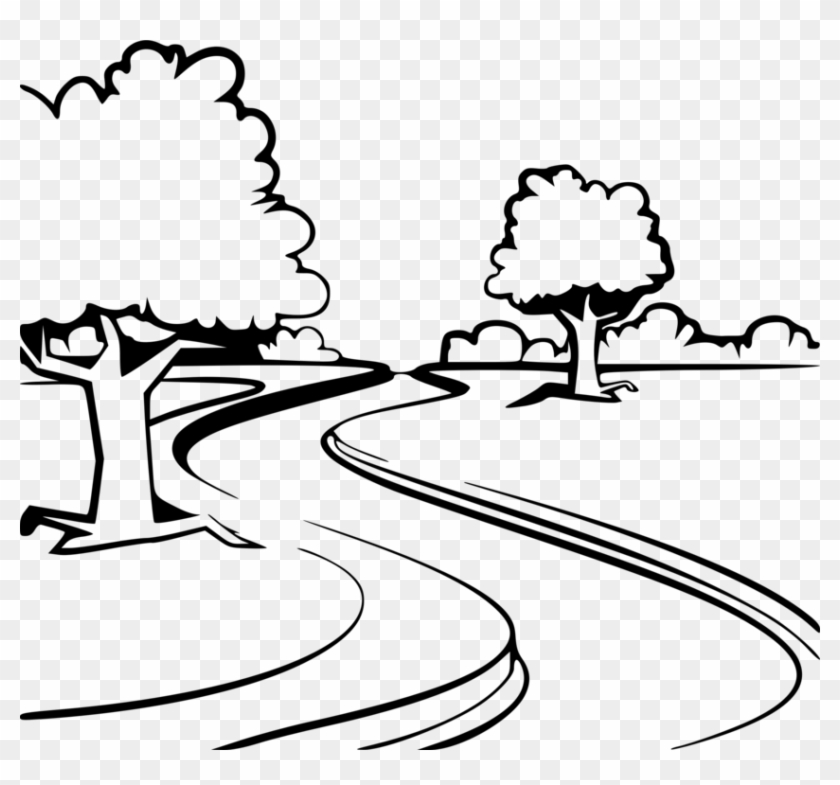 River Drawing Black And White Cartoon Bank - River Drawing Black And White #1390346
