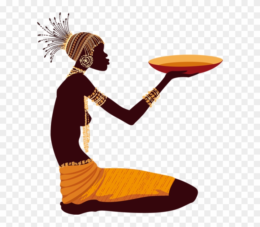 Clip Black And White Stock Personnages Illustration - African Print Shower Curtain #1391492