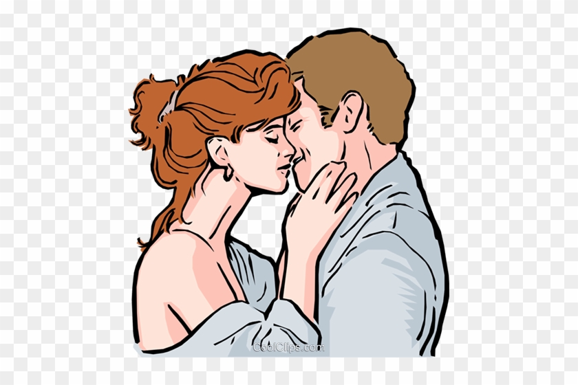 Couple Kissing Royalty Free Vector Clip Art Illustration - Sex Husband Wife Jokes #1391624