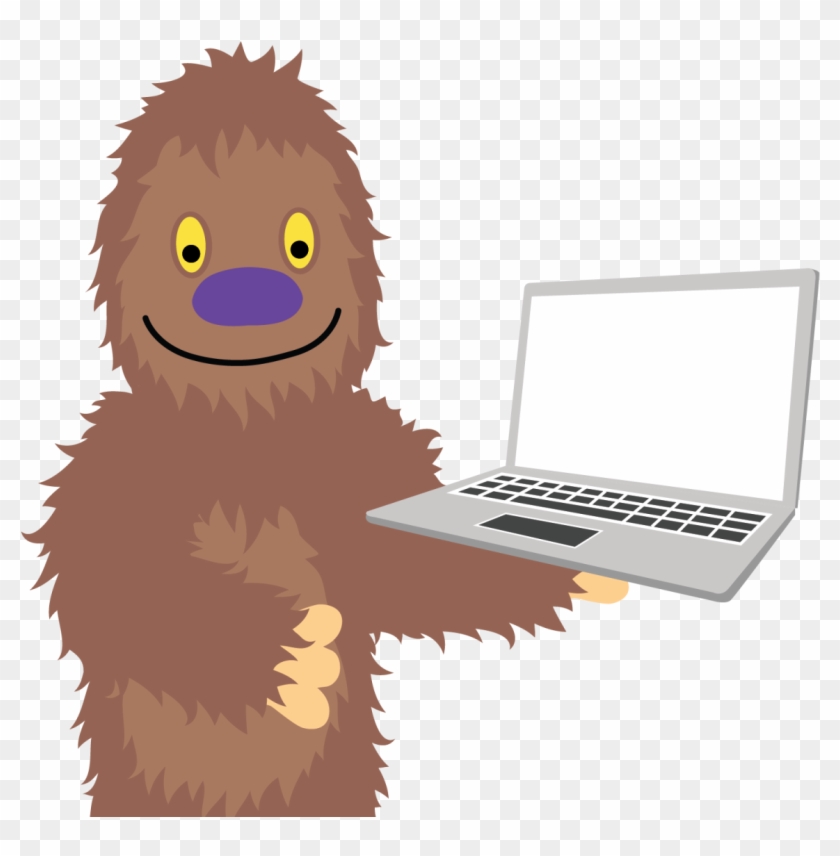 Sqwatch Laptop - Cartoon #1393164