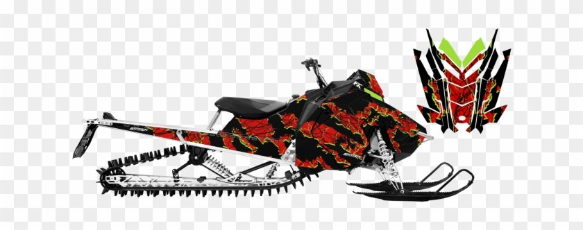 Shred Designs - Polaris - Axys Rmk - Polaris Blue Sled Wraps #1393345