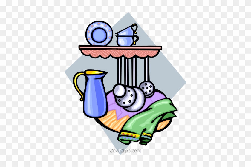 Kitchen Accessories Royalty Free Vector Clip Art Illustration - Küche Clipart #1393361
