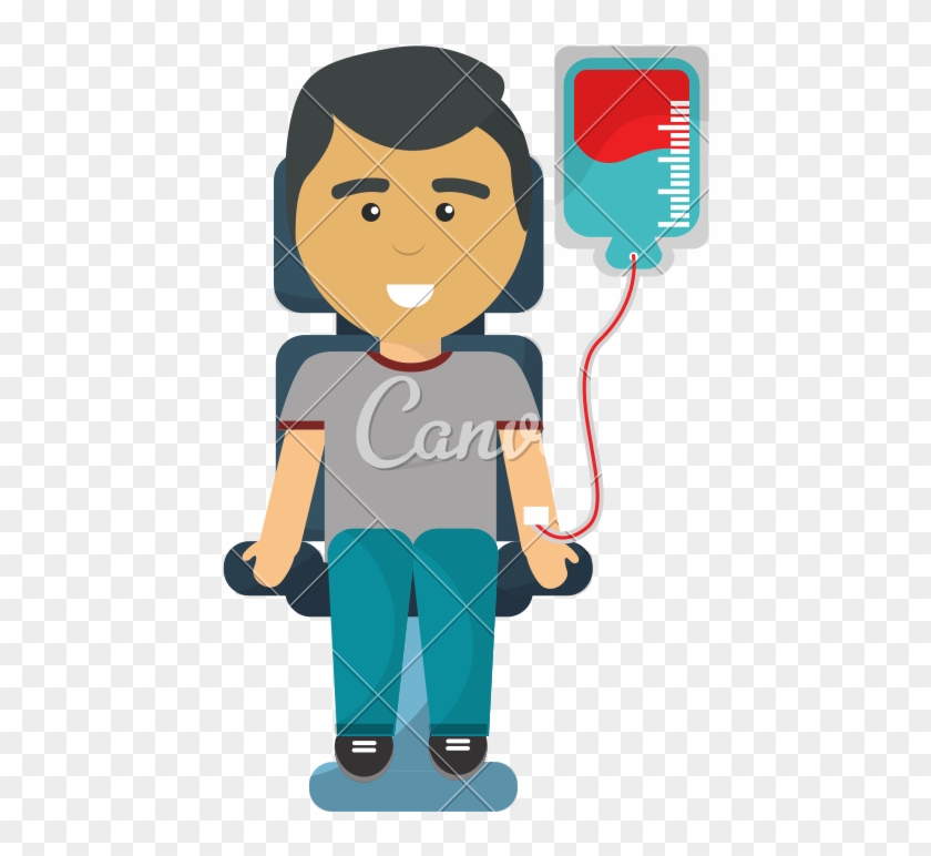 Man Donating Blood Icon - Person Donating Blood Icon #1393373