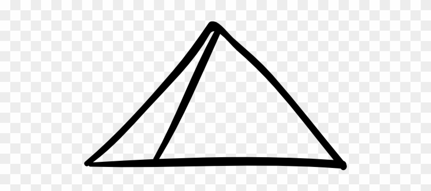 Pyramid Hand Drawn Outline Vector - Hand Drawn Pyramid #1394792