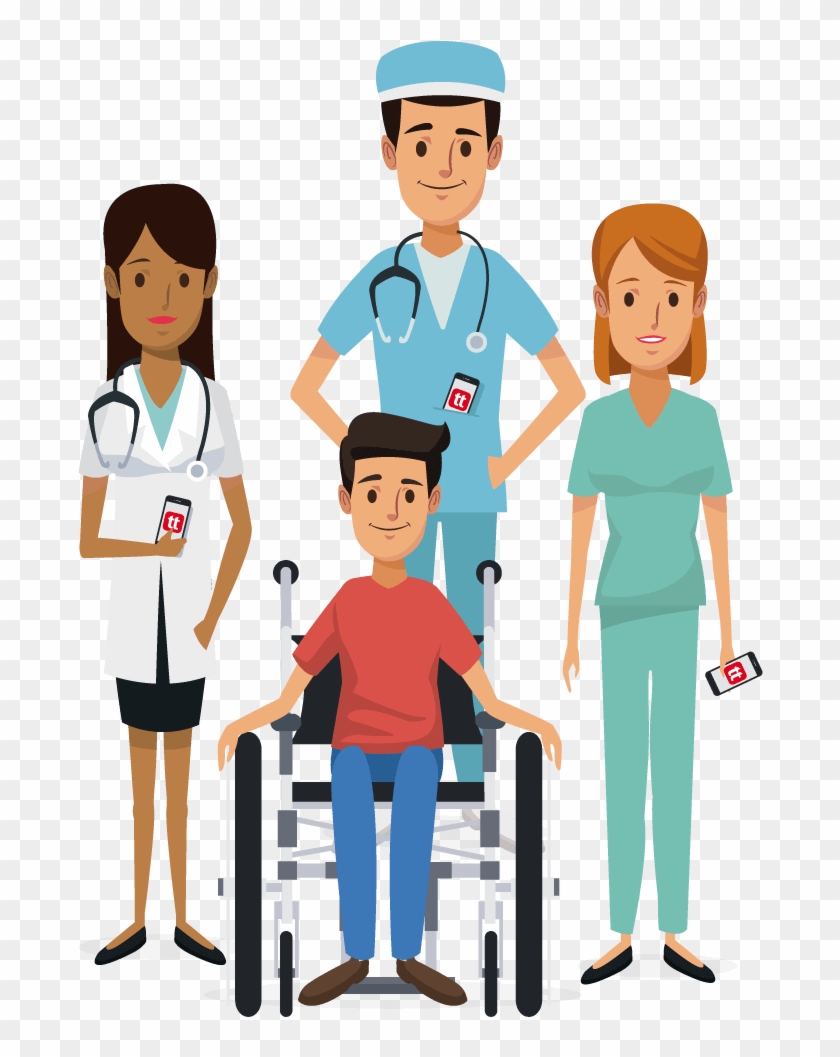 Vector Free Download Healthcare Clinical Staff Frames - Medical Team Cartoon Png #1395597