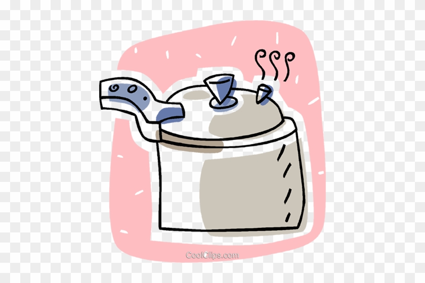 Steam Cooker Royalty Free Vector Clip Art Illustration - Cartoon Pictures Of Cooker #1396251