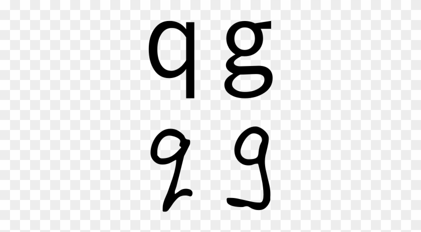 A Comparison Of The Glyphs Of ⟨q⟩ And ⟨g⟩ - A Comparison Of The Glyphs Of ⟨q⟩ And ⟨g⟩ #1396580
