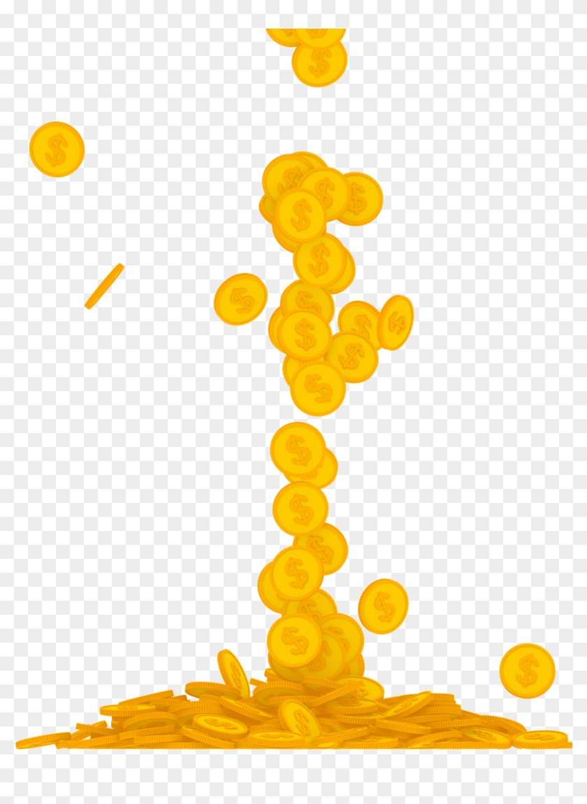 Falling Gold Coins Png Clip Freeuse Download - Falling Coin Clip Art Png #1396668