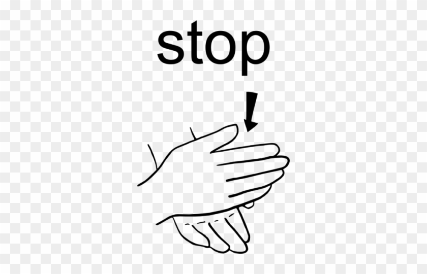 Stop Sign Language For Kids, Learn Sign Language, American - Say Stop In Sign Language #1396918