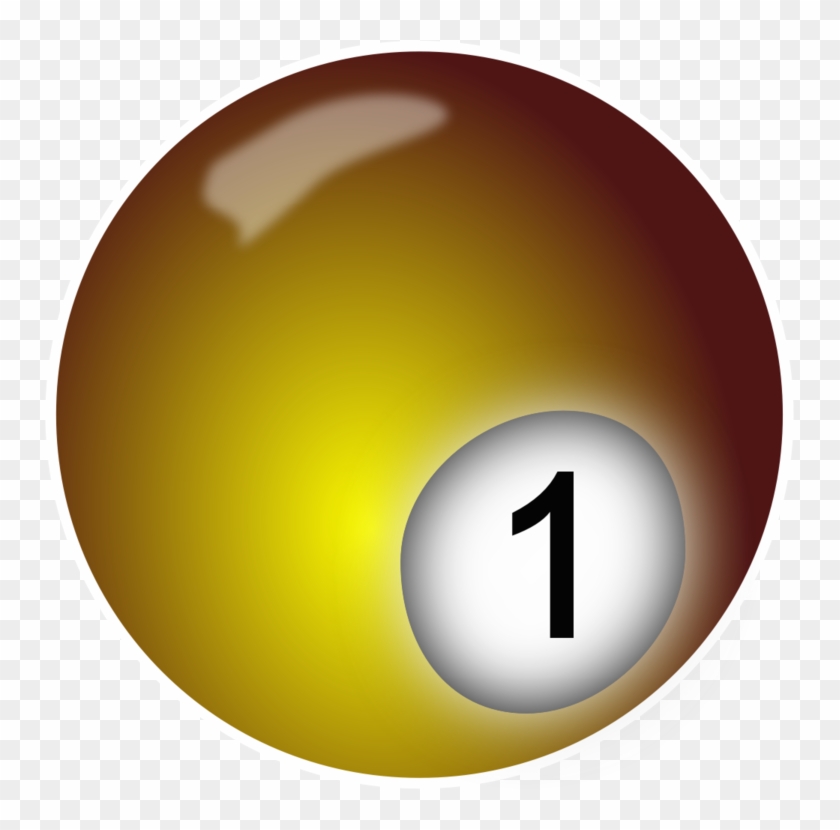 Billiard Balls Pool Billiards Rack Computer Icons - Angka 1 Di Bola Bilyar #1398183