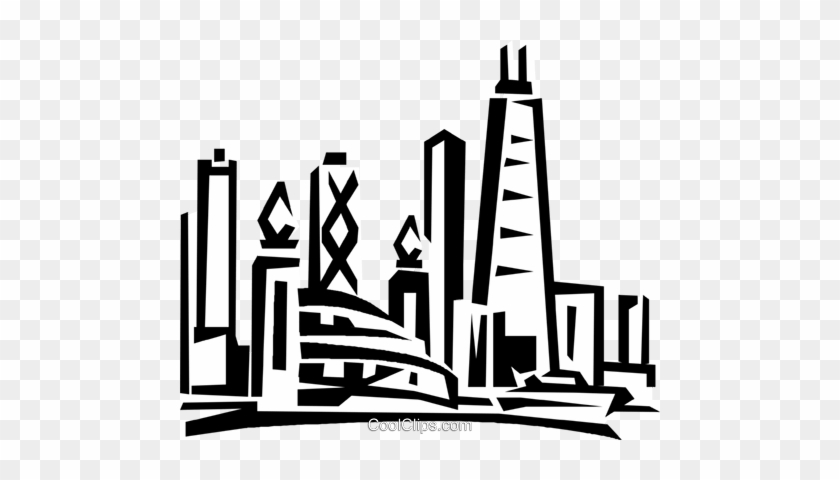 Cityscape Royalty Free Vector Clip Art Illustration - 三角 合併 #1398815