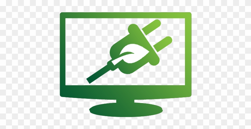 Computer Monitor And Power Plug - Computer Monitor #1399796