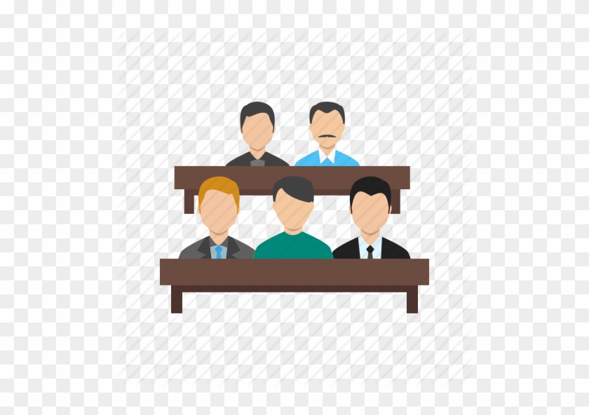 Flat Colorful By Iconbaandar Team Court Courtroom - Stock Illustration #1399941