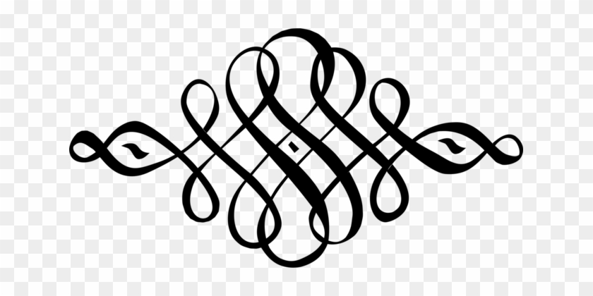 Visual Design Elements And Principles Calligraphy Ornament - Calligraphy Decorative Line Png #1400128
