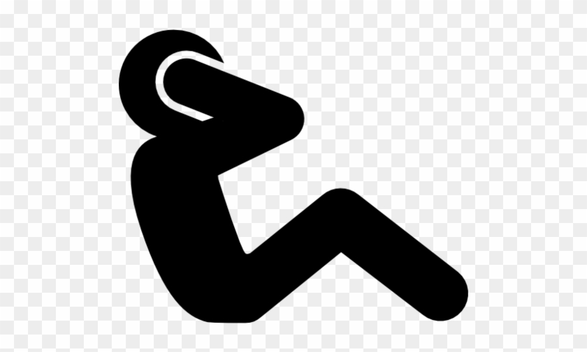 Fitness Training - Black And White Sit Ups Clipart #1401308