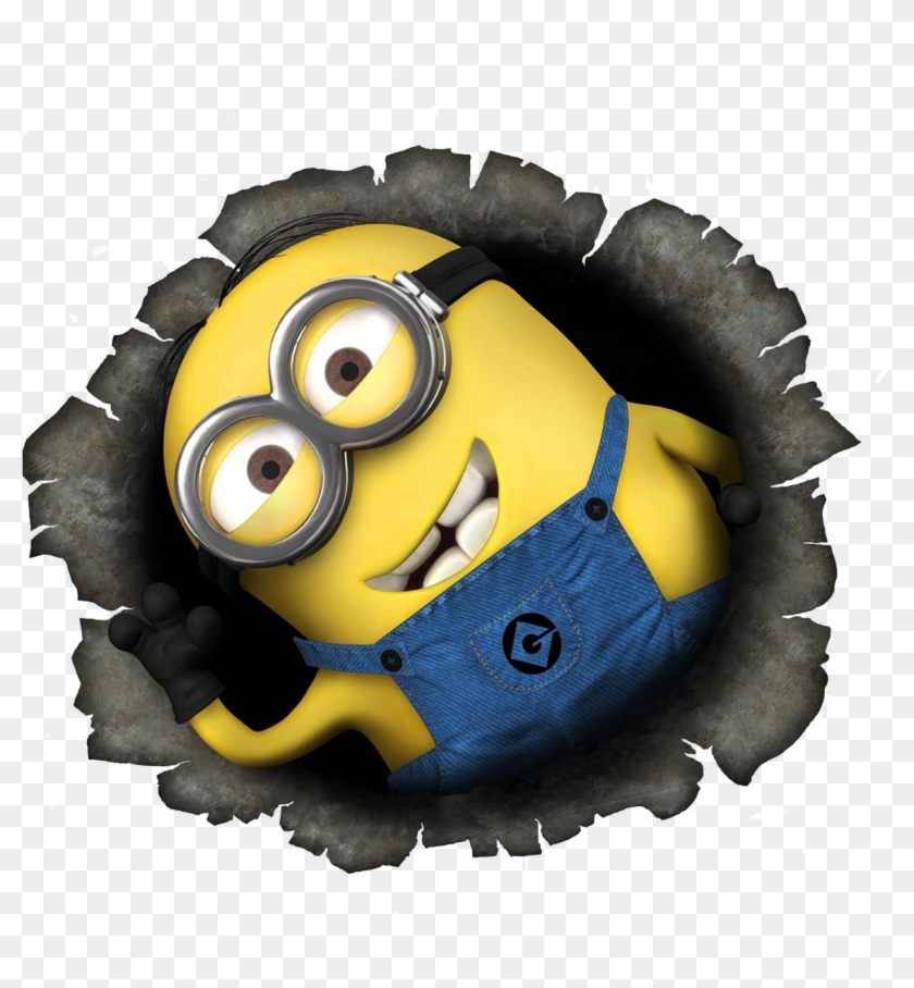 Childrens Minions Despicable Me Wall Vinyls Wall Art - Peek A Boo Minion Gif #1402131