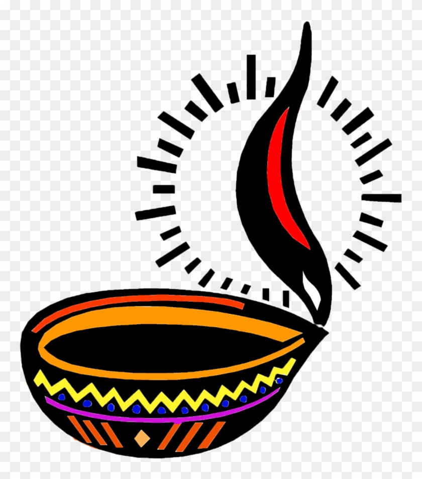 Less Of Faith, Social Position And Class To Give Thanks - Diwali Lamp Clipart Black And White #1402787